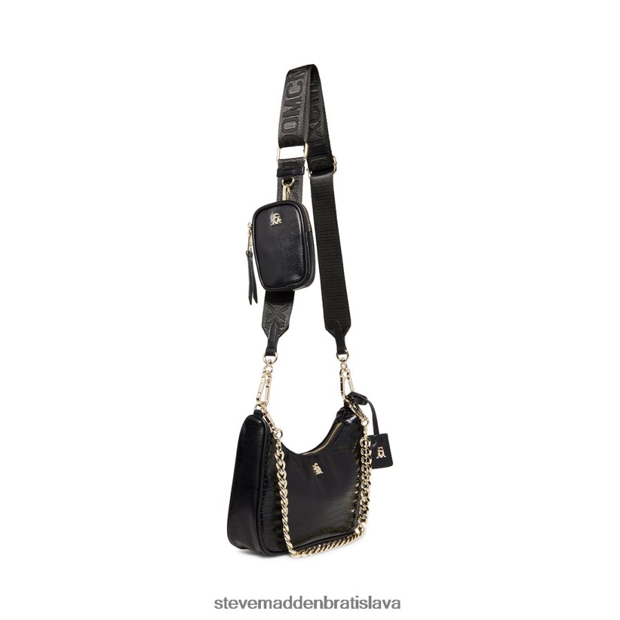 taška čierna unisex Steve Madden bvitálny jašterica 8D42H409