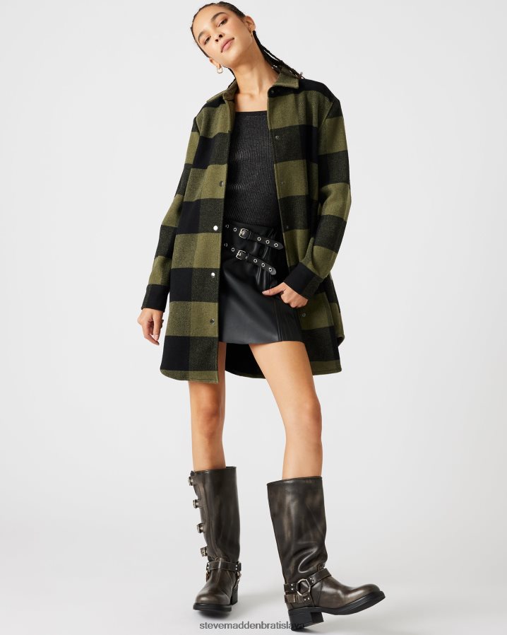 nosenie šalvia ženy Steve Madden eldridge kockovaný kabát 8D42H577