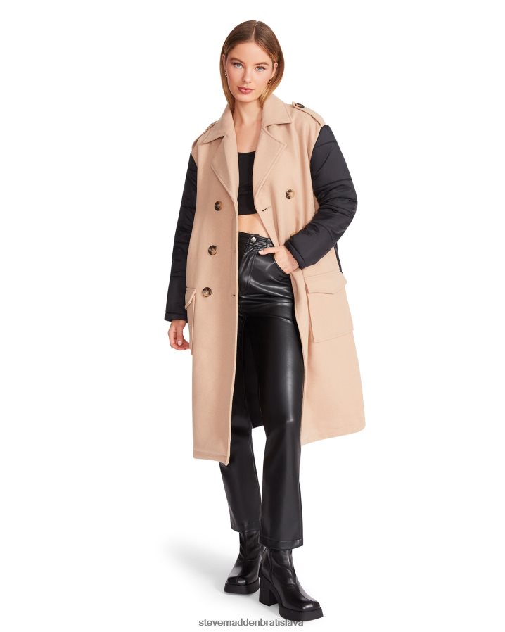 nosenie ťavia látka ženy Steve Madden kabát zo savany 8D42H619