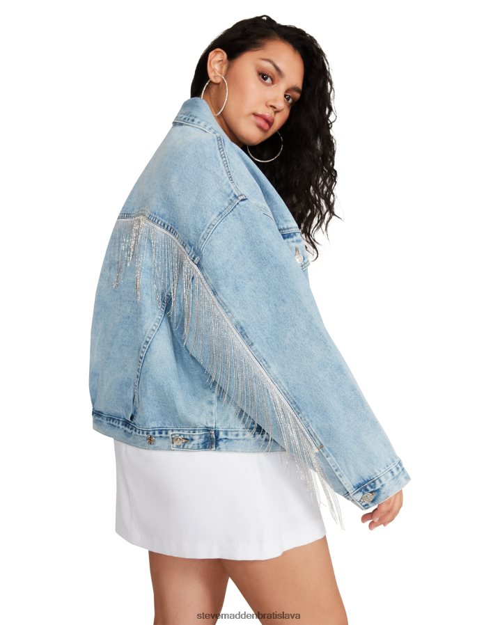 nosenie džínsová tkanina ženy Steve Madden sienna džínsová bunda kamienky 8D42H580