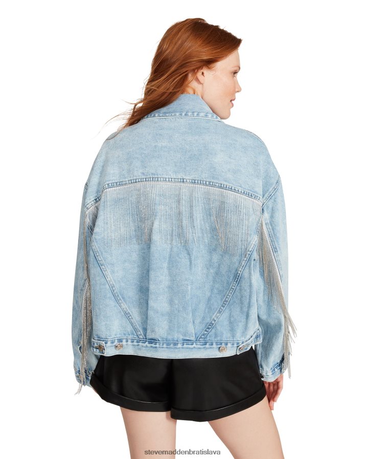 nosenie džínsová tkanina ženy Steve Madden sienna džínsová bunda kamienky 8D42H580