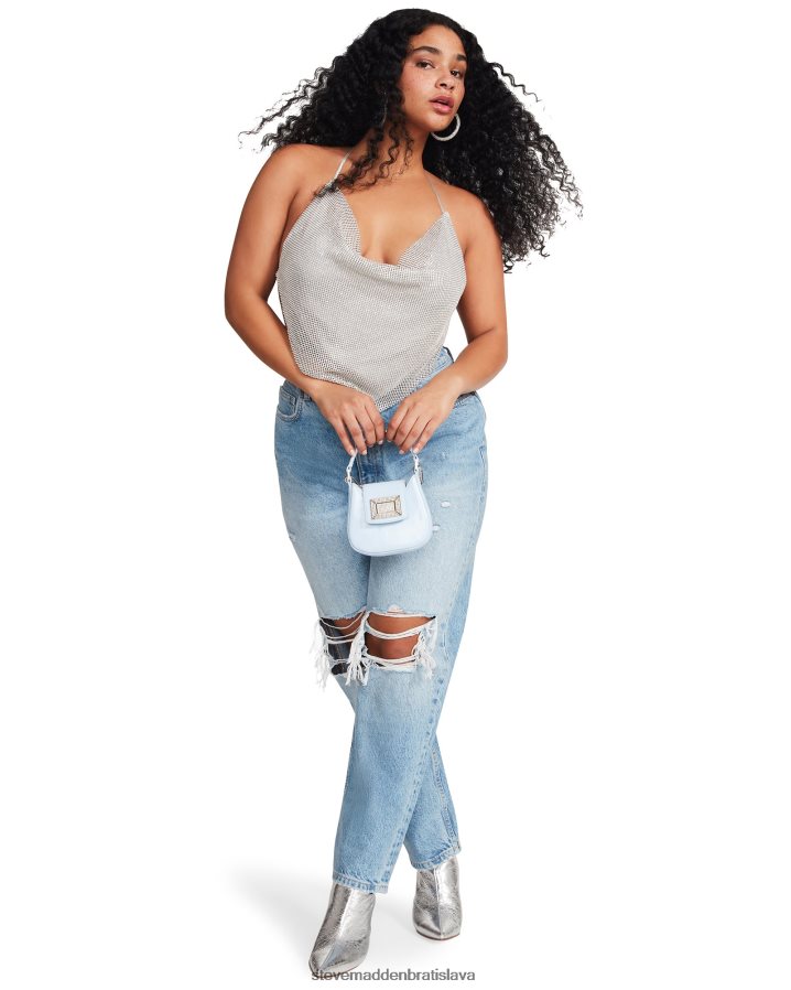 nosenie striebro ženy Steve Madden sotva tam drahokamu ohlávka 8D42H740