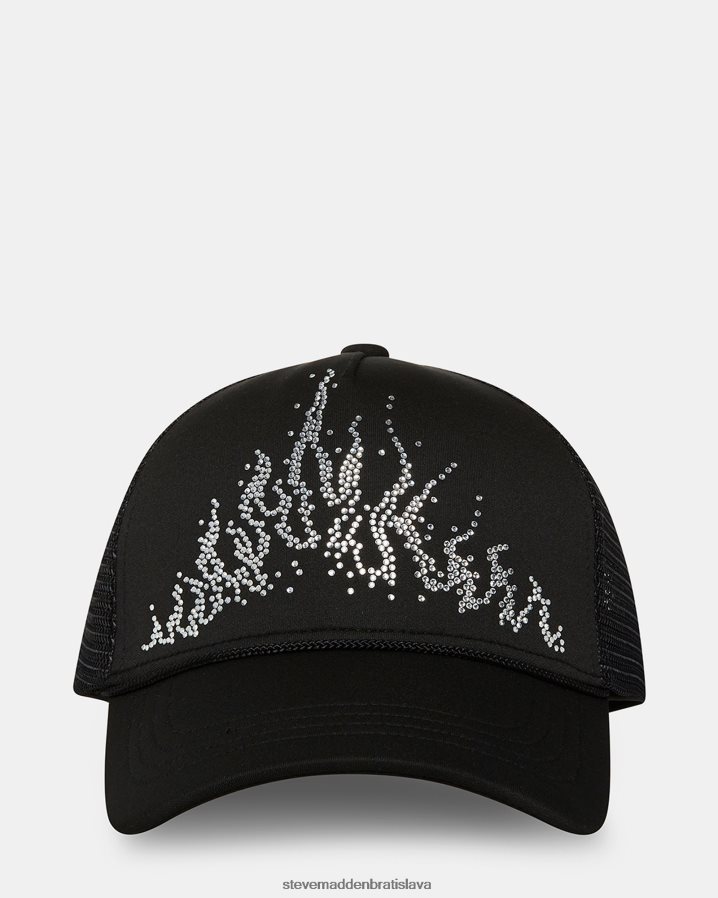 príslušenstvo čierna unisex Steve Madden kamenný plameň trucker klobúk 8D42H871