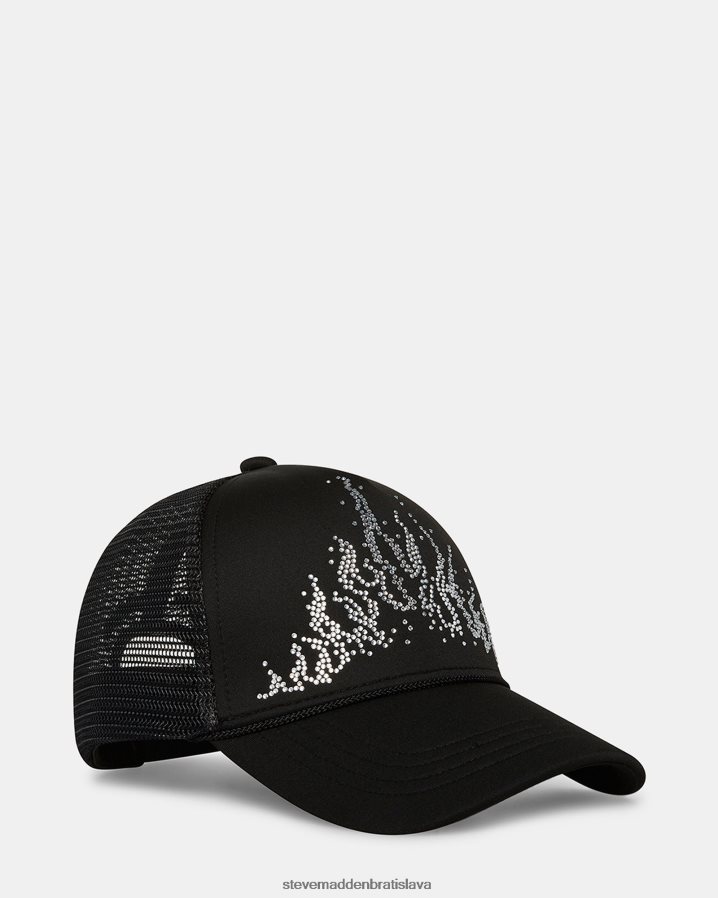 príslušenstvo čierna unisex Steve Madden kamenný plameň trucker klobúk 8D42H871