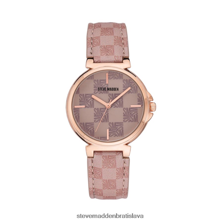 príslušenstvo Ružová unisex Steve Madden hodinky s logom bloku 8D42H823