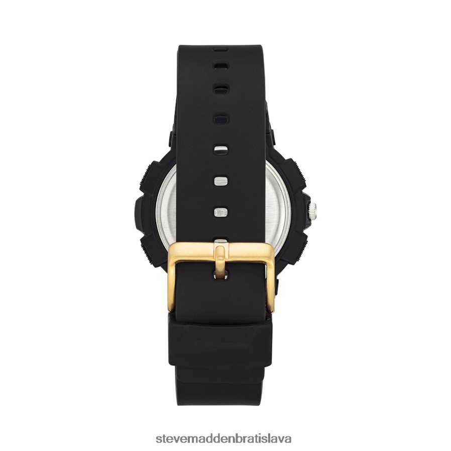 príslušenstvo čierna unisex Steve Madden nadrozmerné športové hodinky 8D42H833