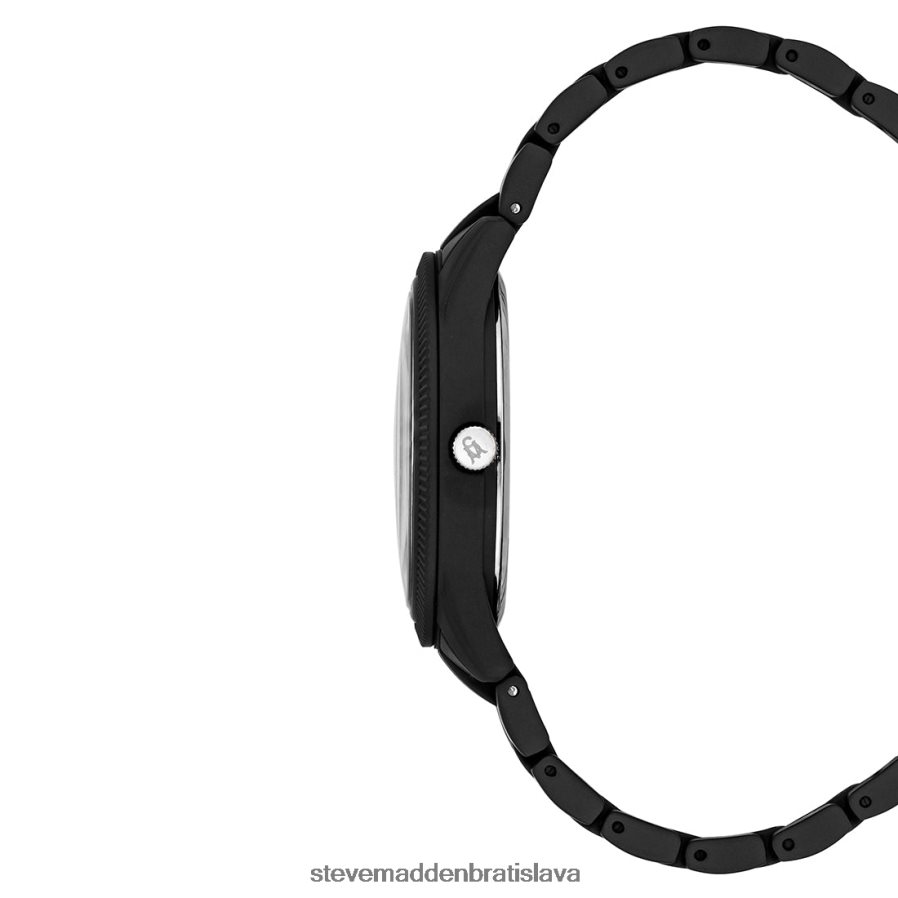 príslušenstvo čierna unisex Steve Madden práškovo lakované hodinky 8D42H822