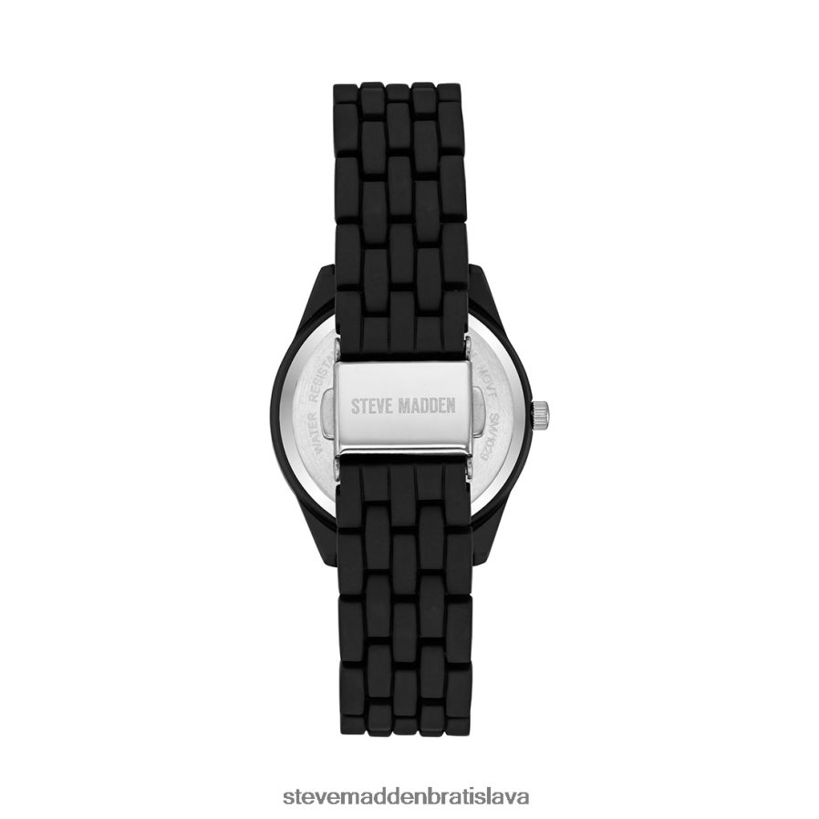 príslušenstvo čierna unisex Steve Madden práškovo lakované hodinky 8D42H822