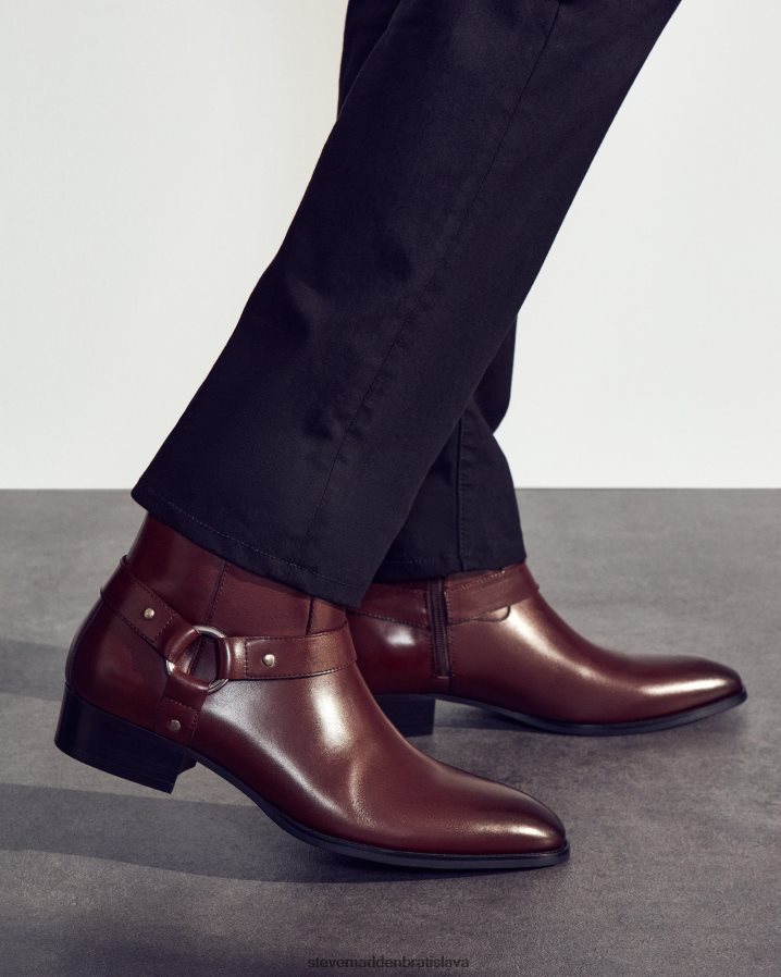 obuv hnedá koža muži Steve Madden pomlčka 8D42H947