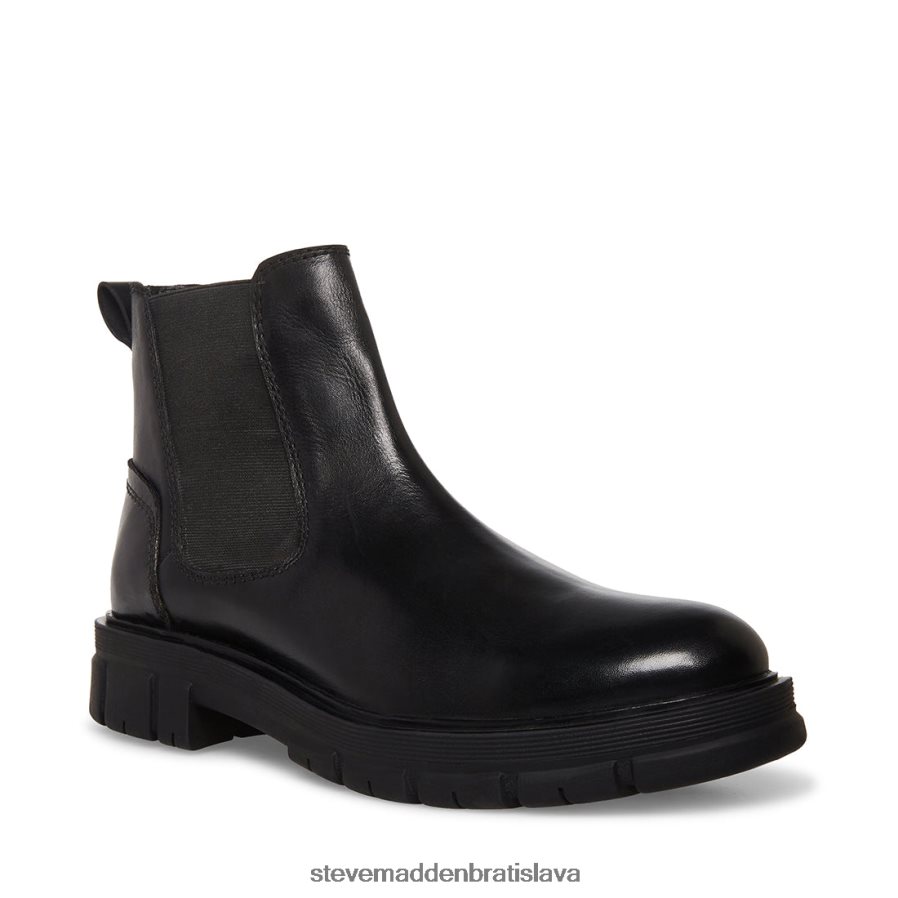 obuv čierna koža muži Steve Madden adonis 8D42H969