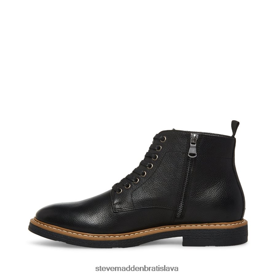 obuv čierna koža muži Steve Madden mitchell 8D42H958