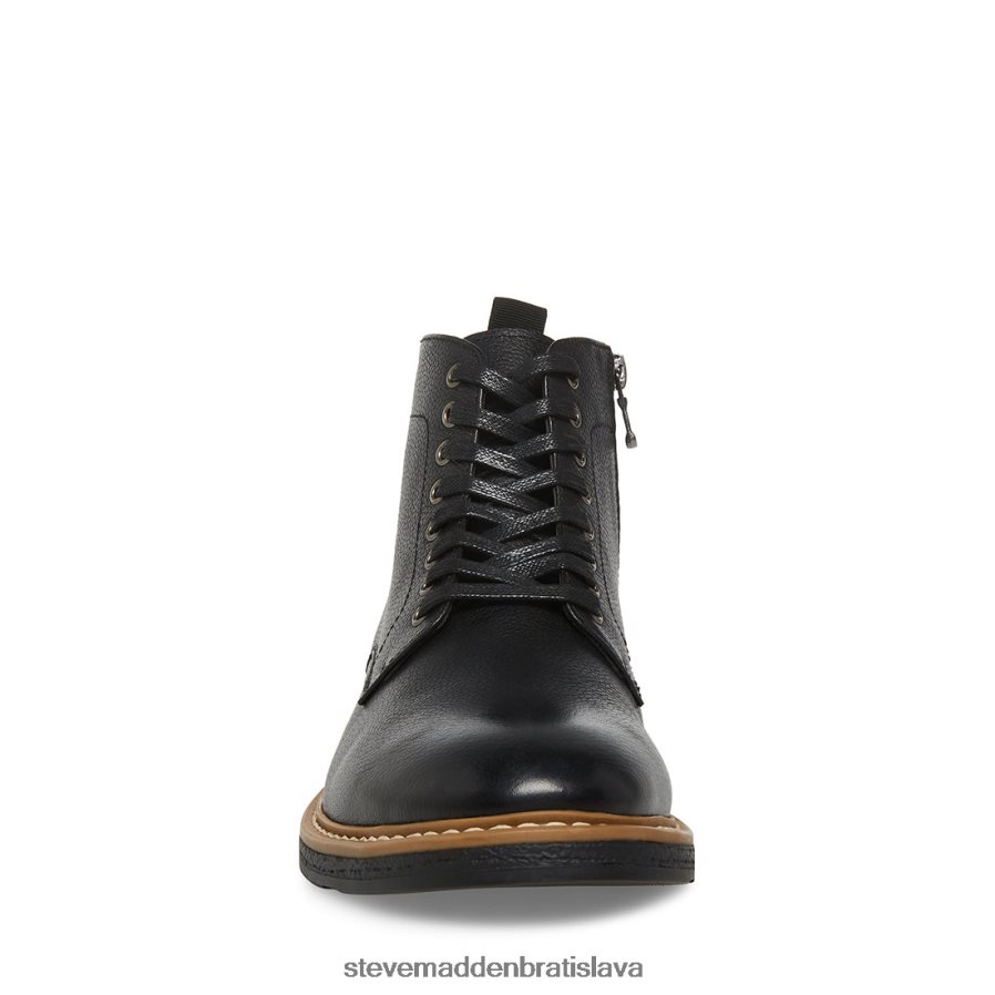 obuv čierna koža muži Steve Madden mitchell 8D42H958