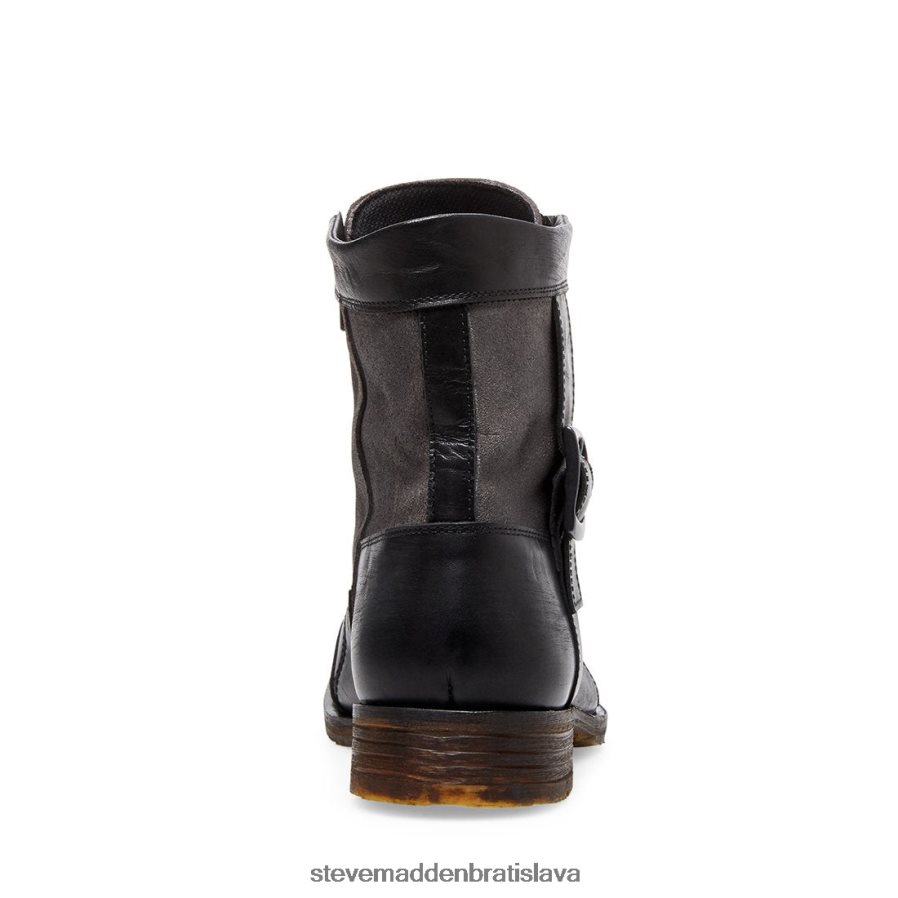 obuv čierna koža muži Steve Madden vedľajšia koľaj 8D42H979