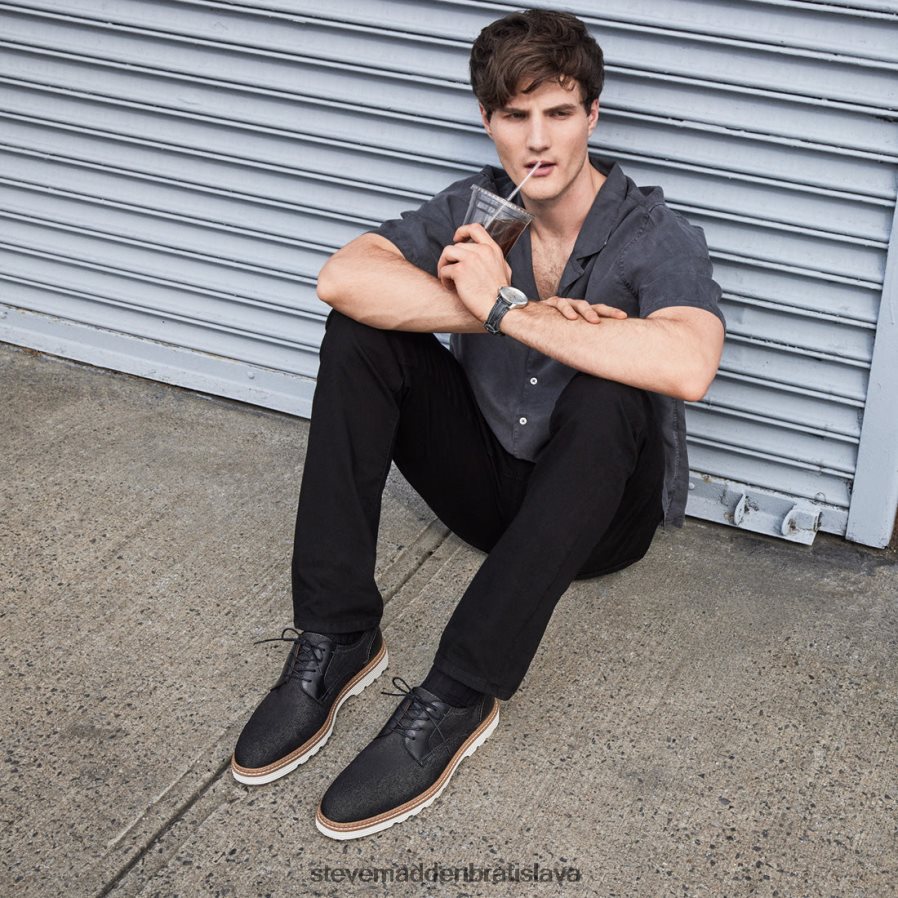 obuv čierna látka muži Steve Madden curie 8D42H1031