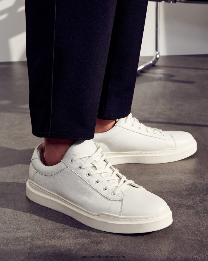 obuv biela koža muži Steve Madden tilton 8D42H896