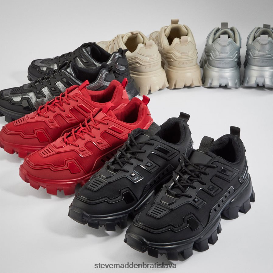 obuv čierna strieborná muži Steve Madden ponce 8D42H899